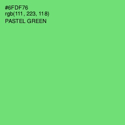 #6FDF76 - Pastel Green Color Image