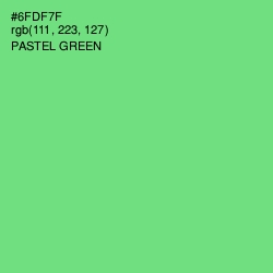 #6FDF7F - Pastel Green Color Image