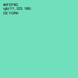 #6FDFBC - De York Color Image