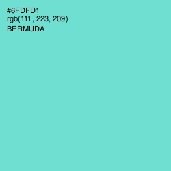 #6FDFD1 - Bermuda Color Image