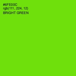 #6FE00C - Bright Green Color Image