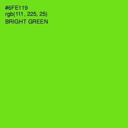 #6FE119 - Bright Green Color Image