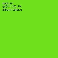 #6FE11C - Bright Green Color Image