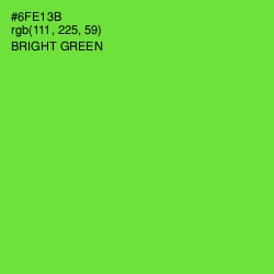 #6FE13B - Bright Green Color Image