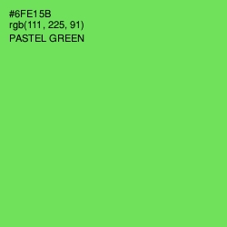 #6FE15B - Pastel Green Color Image