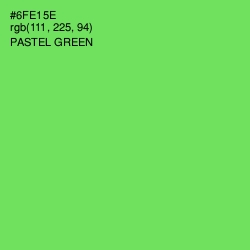#6FE15E - Pastel Green Color Image