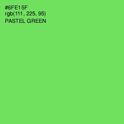#6FE15F - Pastel Green Color Image