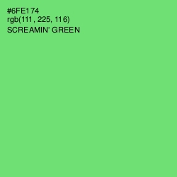 #6FE174 - Screamin' Green Color Image