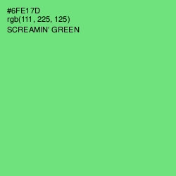 #6FE17D - Screamin' Green Color Image