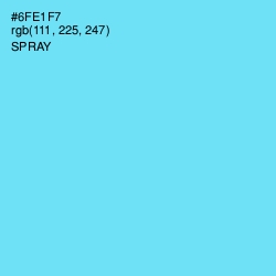 #6FE1F7 - Spray Color Image