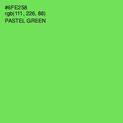 #6FE258 - Pastel Green Color Image
