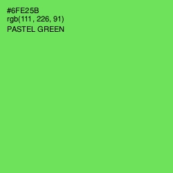 #6FE25B - Pastel Green Color Image