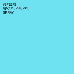 #6FE2F2 - Spray Color Image