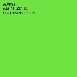 #6FE341 - Screamin' Green Color Image