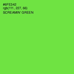#6FE342 - Screamin' Green Color Image