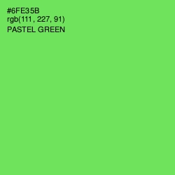 #6FE35B - Pastel Green Color Image