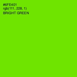 #6FE401 - Bright Green Color Image