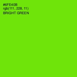 #6FE40B - Bright Green Color Image