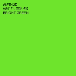 #6FE42D - Bright Green Color Image