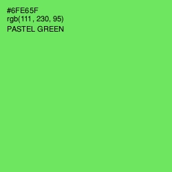 #6FE65F - Pastel Green Color Image