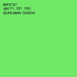 #6FE767 - Screamin' Green Color Image