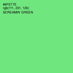 #6FE77E - Screamin' Green Color Image