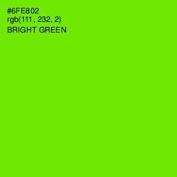 #6FE802 - Bright Green Color Image