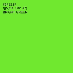 #6FE82F - Bright Green Color Image