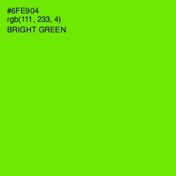 #6FE904 - Bright Green Color Image