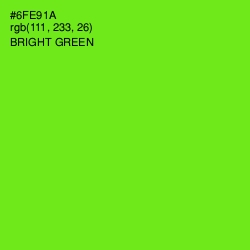 #6FE91A - Bright Green Color Image