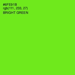 #6FE91B - Bright Green Color Image