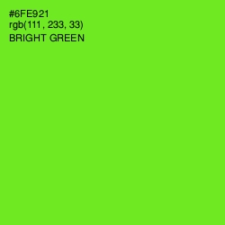 #6FE921 - Bright Green Color Image