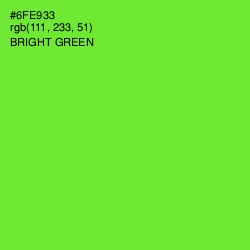 #6FE933 - Bright Green Color Image