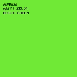 #6FE936 - Bright Green Color Image