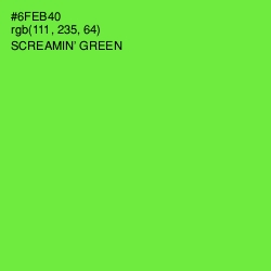 #6FEB40 - Screamin' Green Color Image