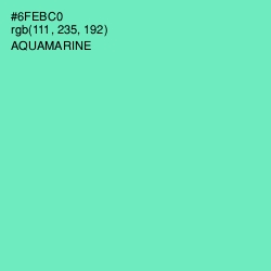 #6FEBC0 - Aquamarine Color Image