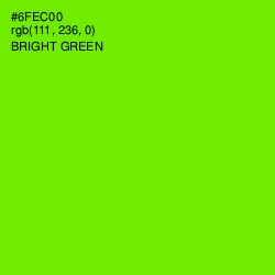 #6FEC00 - Bright Green Color Image