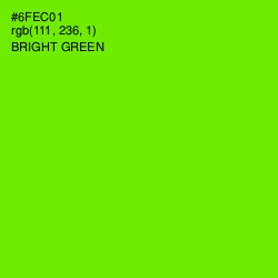 #6FEC01 - Bright Green Color Image