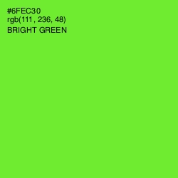 #6FEC30 - Bright Green Color Image