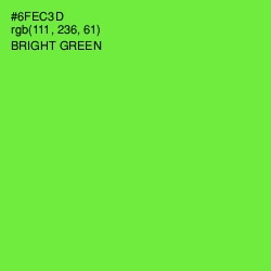 #6FEC3D - Bright Green Color Image