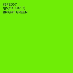 #6FED07 - Bright Green Color Image