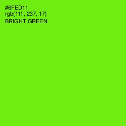 #6FED11 - Bright Green Color Image