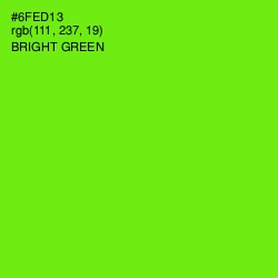 #6FED13 - Bright Green Color Image