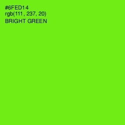 #6FED14 - Bright Green Color Image