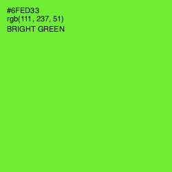 #6FED33 - Bright Green Color Image