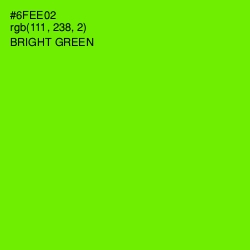 #6FEE02 - Bright Green Color Image