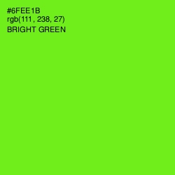 #6FEE1B - Bright Green Color Image