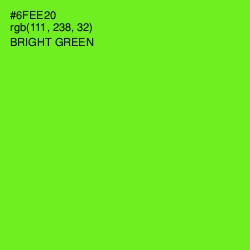 #6FEE20 - Bright Green Color Image
