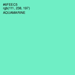 #6FEEC5 - Aquamarine Color Image
