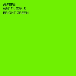 #6FEF01 - Bright Green Color Image